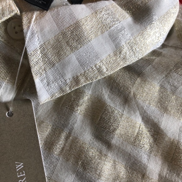J.crew metallic voille popover, sz 6, NWT - Picture 3 of 6